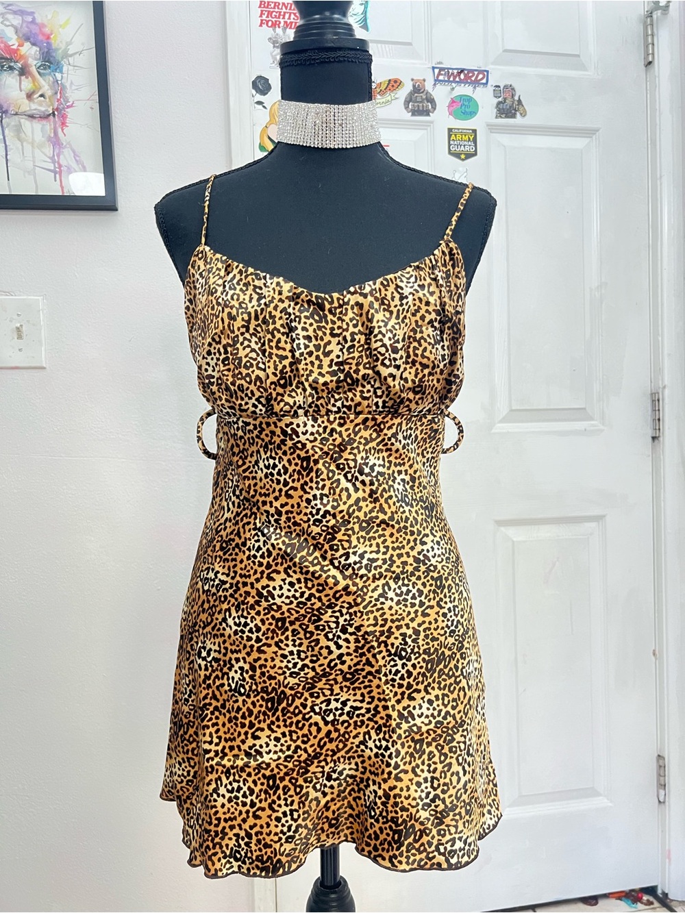 Wet Seal Leopard Print Tank Top in Brown and Black (Belt not included)